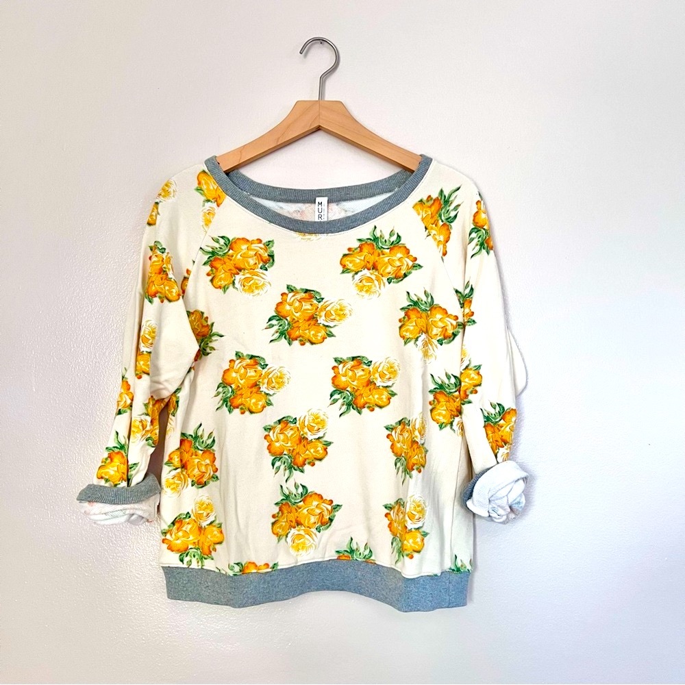 Yellow Floral Sweatshirt Nordstrom